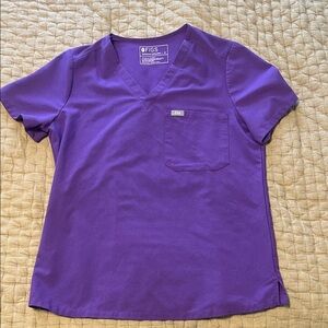 Figs Purple Scrub Top
